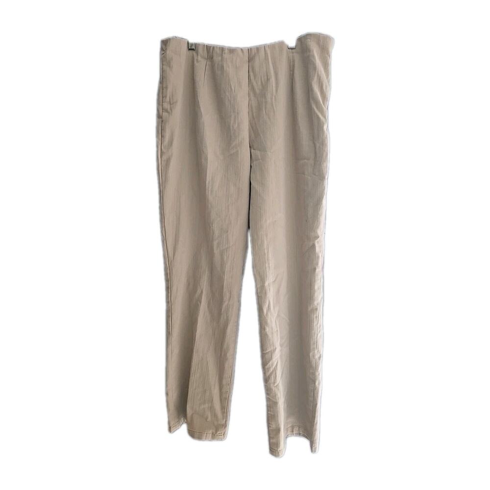 Westbound Beige Straight Leg High Rise Career Casual Trouser Pants Womans Sz 18